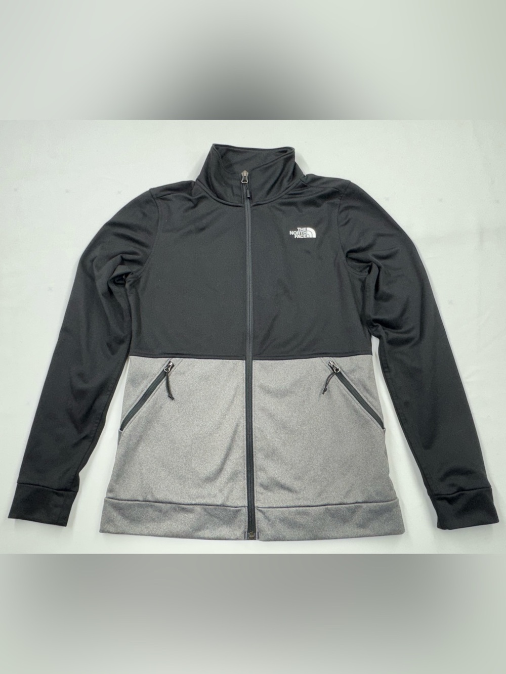 The North Face Cinder 100wt Fleece Jacket Women’s Small Black Gray Full Zip